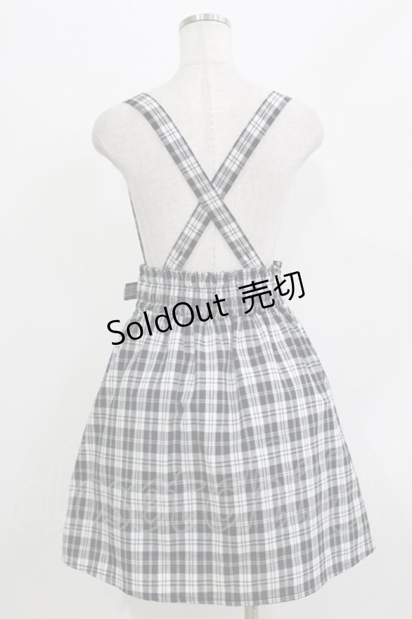 画像3: Lovely Tency / 眞白ありす/サス付きチェックスカート L ブラック H-26-03-13-1024-GO-SK-NS-ZH (3)
