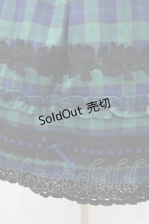 画像5: Chalmiere / タータンチェックジャンパースカート M グリーン H-26-03-14-027-0-OP-NS-ZH (5)