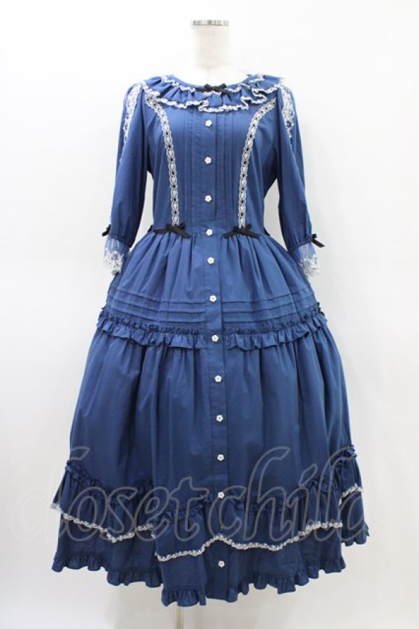 画像1: Innocent World / クリスティーンドレス M ブルー×生成/Blue×Beige H-26-03-14-031-IW-OP-NS-ZH (1)