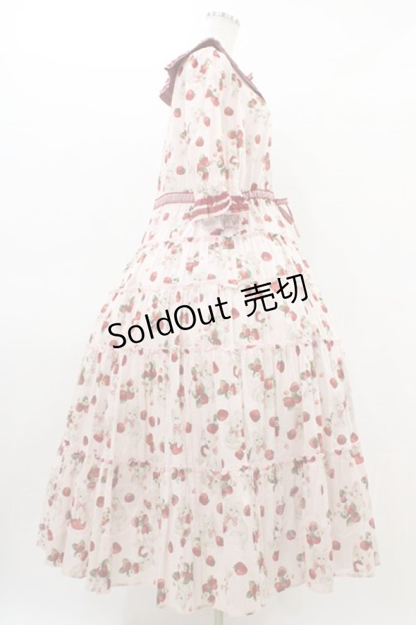 画像3: alcali / alcali × misako aoki/サイベリアンストロベリーワンピース Free ピンク H-26-03-14-033-LO-OP-NS-ZH (3)