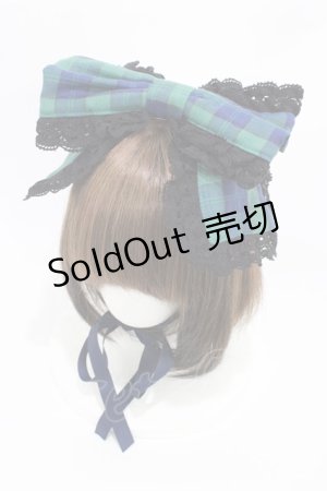 画像: Chalmiere / タータンチェックマルチリボン  グリーン H-26-03-14-005-0-AC-NS-ZH