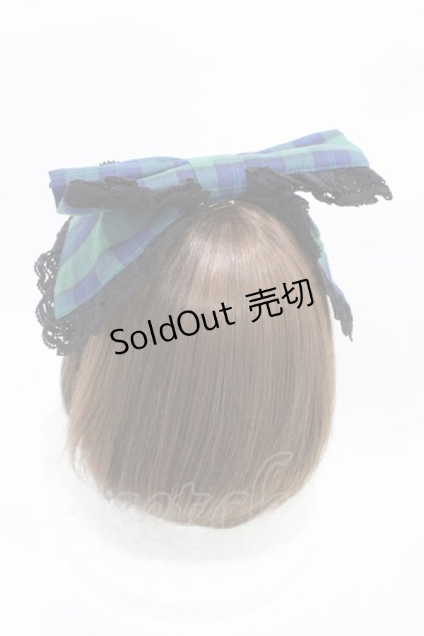 画像2: Chalmiere / タータンチェックマルチリボン  グリーン H-26-03-14-005-0-AC-NS-ZH (2)