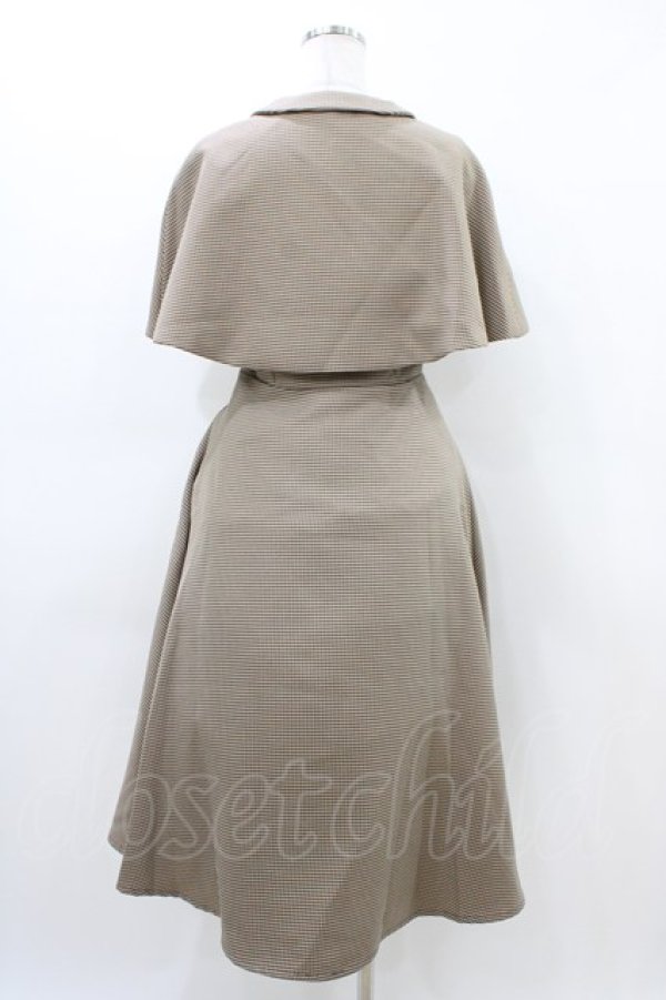 画像2: an another angelus / ケープ付きダブル釦ジャンパースカート Free BEIGE×BR H-26-03-14-038-CA-OP-NS-ZH (2)