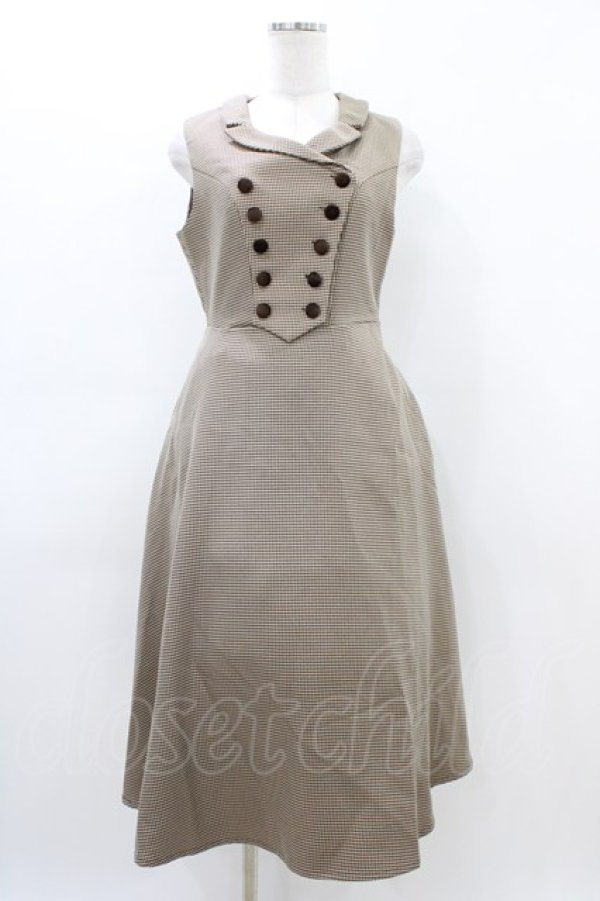 画像3: an another angelus / ケープ付きダブル釦ジャンパースカート Free BEIGE×BR H-26-03-14-038-CA-OP-NS-ZH (3)