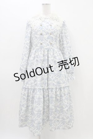 画像: m petit by misako / トワルドジュイレース襟ワンピース M オフ/サックス H-26-03-14-040-LO-OP-NS-ZH