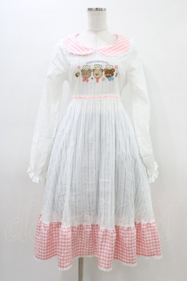 画像1: CHIP CLIP / 五月アイ/ワンピース M 白/ピンク H-26-03-14-042-PU-OP-NS-ZH (1)