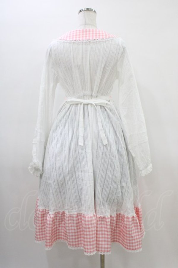 画像2: CHIP CLIP / 五月アイ/ワンピース M 白/ピンク H-26-03-14-042-PU-OP-NS-ZH (2)