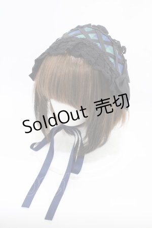 画像: Chalmiere / タータンチェックヘッドドレス  グリーン H-26-03-14-006-0-AC-NS-ZH