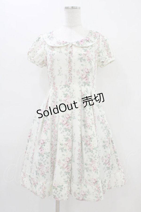 画像1: LODISPOTTO / ブーケストライプワンピース M オフ H-26-03-14-044-LO-OP-NS-ZH (1)