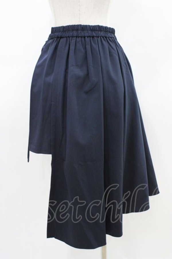 画像2: axes femme POETIQUE / ラップデザインプリーツスカート M ネイビー H-26-03-14-049-AX-BL-NS-ZH (2)