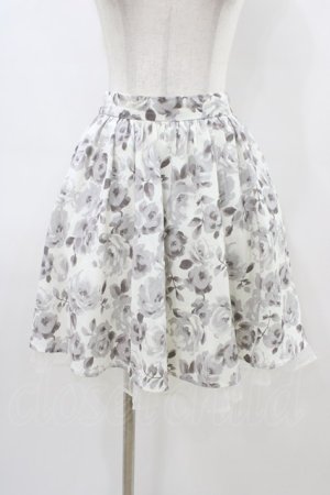 画像: Ank Rouge / オーガンジーフリルスカート M オフ/グレー H-26-03-14-050-CA-SK-NS-ZH