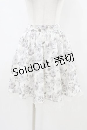 画像: Ank Rouge / オーガンジーフリルスカート M オフ/グレー H-26-03-14-050-CA-SK-NS-ZH