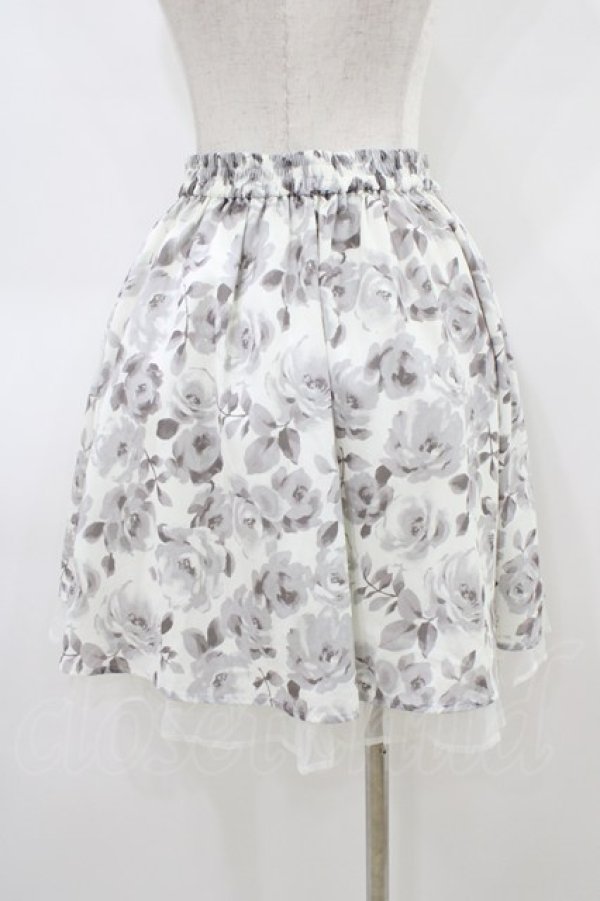 画像2: Ank Rouge / オーガンジーフリルスカート M オフ/グレー H-26-03-14-050-CA-SK-NS-ZH (2)