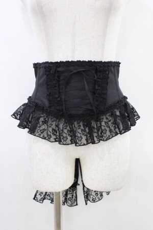 画像: Enchantlic Enchantilly / ローズレースリボンコルセット Free ブラック H-26-03-14-051-LO-SK-NS-ZH
