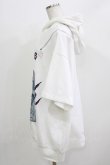 画像2: Amilige / NightmareWolf耳付き半袖ZIPパーカー  ホワイト H-26-03-14-1029-PU-TO-KB-ZH (2)