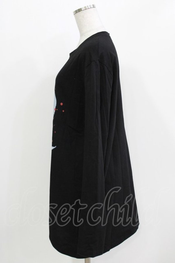 画像2: JURY BLACK / プリントロングカットソー  ブラック/ローズ H-26-03-14-1033-GL-TO-KB-ZH (2)