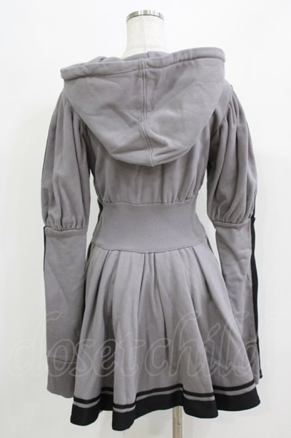 画像3: HIDOLATRAL THEODOL / ジャージロリィタパーカーOP M グレー H-26-03-14-1038-0-OP-AK-ZH (3)