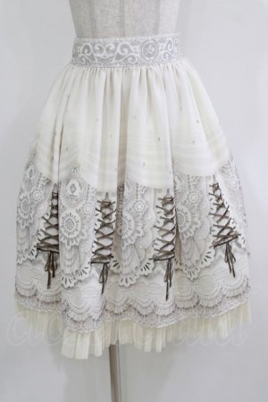 画像: abilletage / プリンセス柄シフォンスカート  ミディアム丈/オフ H-26-03-14-1005-GO-SK-KB-ZH