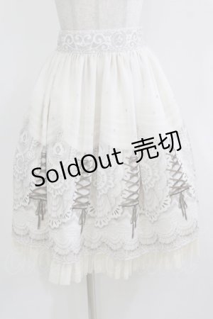 画像: abilletage / プリンセス柄シフォンスカート  ミディアム丈/オフ H-26-03-14-1005-GO-SK-KB-ZH