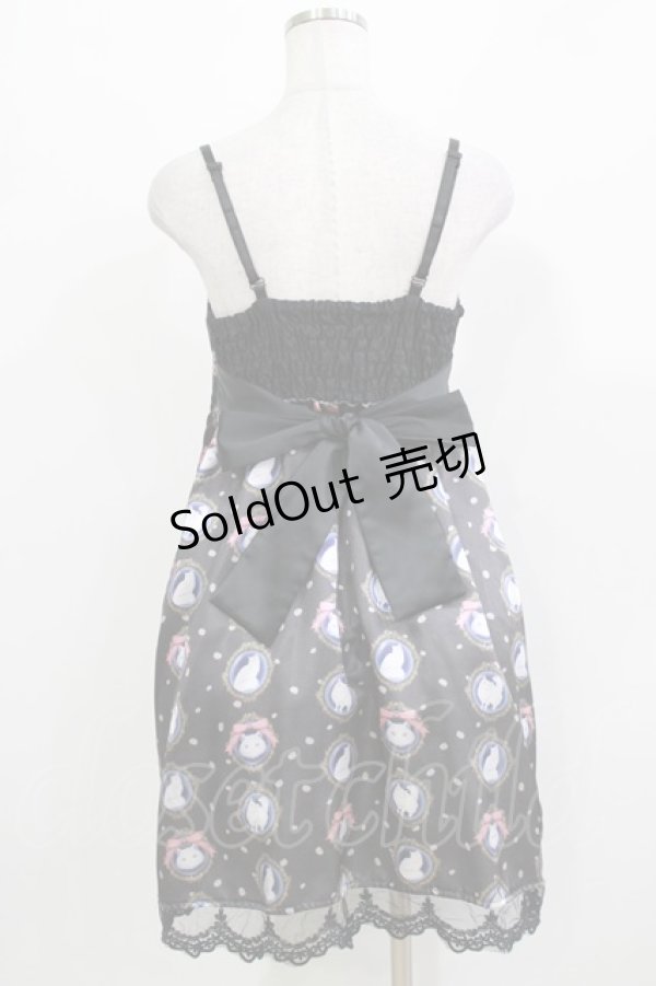 画像3: FRILL / 白猫の切替キャミワンピース  ブラック H-26-03-14-1042-HN-OP-KB-ZH (3)