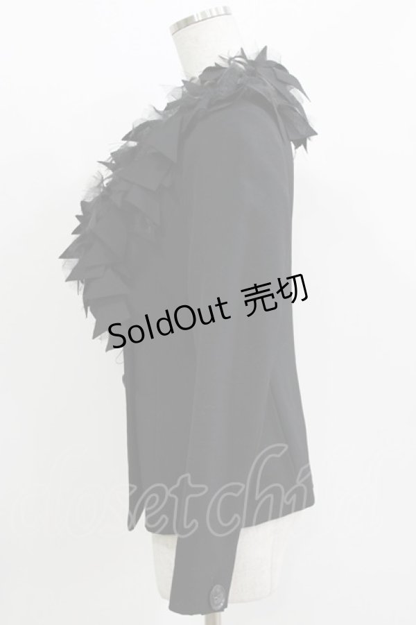 画像2: alice auaa / スラッシュフリルジャケット 3(約9号) 黒 H-26-03-14-1045-AA-JA-AK-ZH (2)