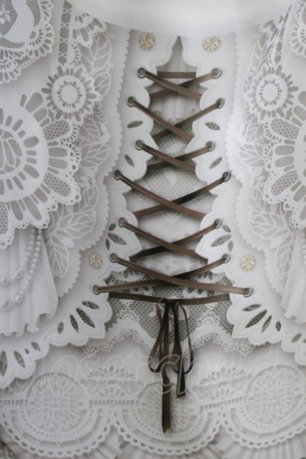 画像4: abilletage / プリンセス柄シフォンスカート  ミディアム丈/オフ H-26-03-14-1005-GO-SK-KB-ZH (4)