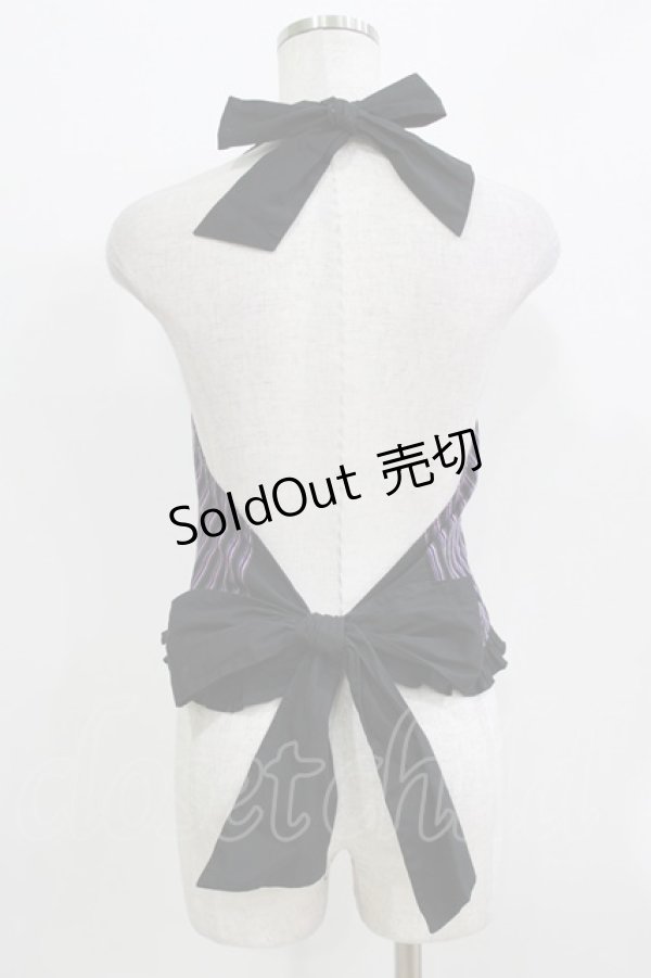 画像3: PUTUMAYO / レジメンタルストライプフリルベスト  紫×ピンク×黒 H-26-03-14-1050-PT-TO-AK-ZH (3)