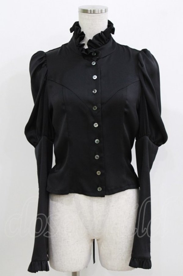 画像1: ATELIER BOZ / ハルフブラウス  黒 H-26-03-14-1051-EL-BL-AK-ZH (1)