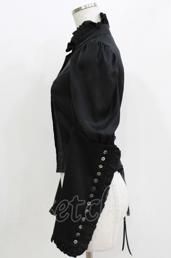 画像2: ATELIER BOZ / ハルフブラウス  黒 H-26-03-14-1051-EL-BL-AK-ZH (2)