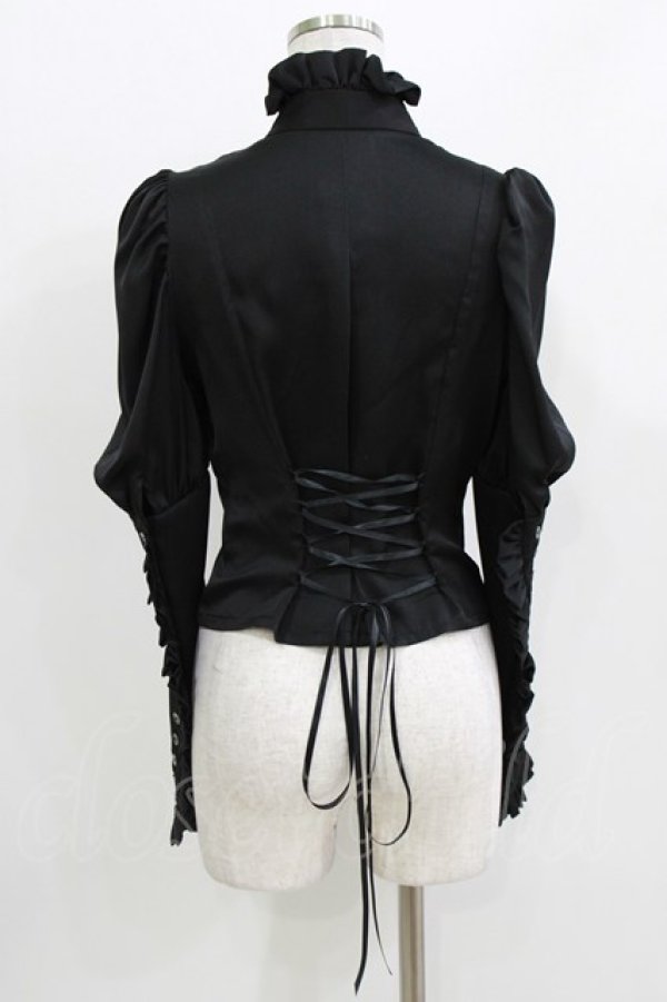 画像3: ATELIER BOZ / ハルフブラウス  黒 H-26-03-14-1051-EL-BL-AK-ZH (3)