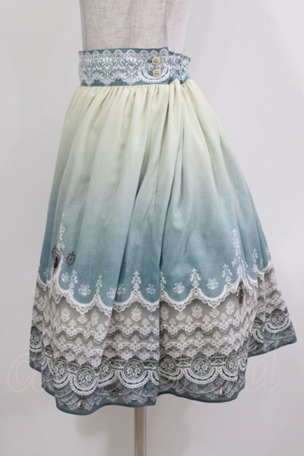 画像2: abilletage / グラデーションレーススカート  ミディアム丈/サックス H-26-03-14-1006-GO-SK-KB-ZH (2)