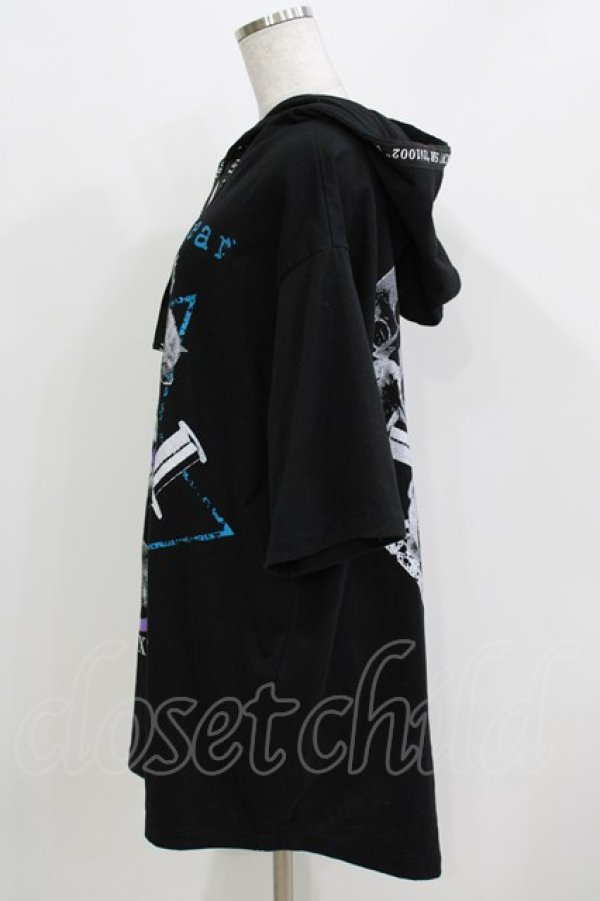 画像2: SEX POT ReVeNGe / プリント半袖プルパーカー  黒 H-26-03-14-1055-SP-TO-KB-ZH (2)