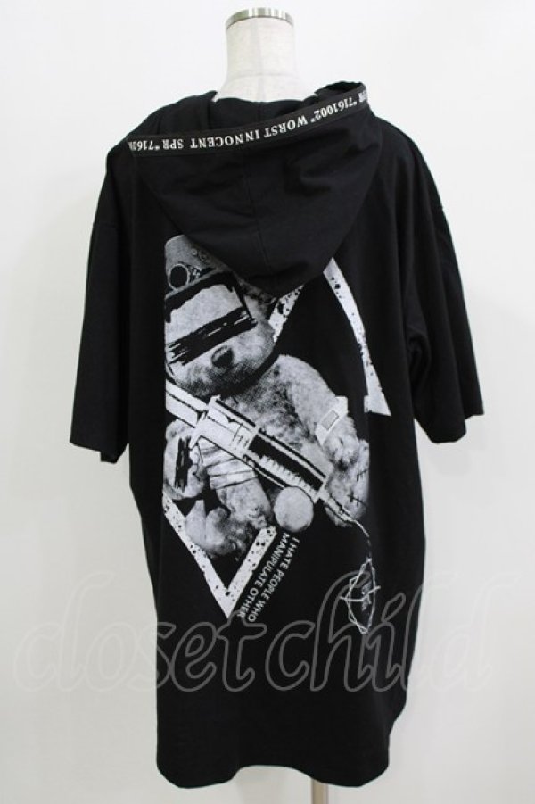 画像3: SEX POT ReVeNGe / プリント半袖プルパーカー  黒 H-26-03-14-1055-SP-TO-KB-ZH (3)