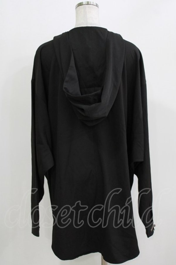 画像3: Deorart / チャイナボタンフードシャツ L ブラック H-26-03-14-1057-PU-TO-KB-ZH (3)