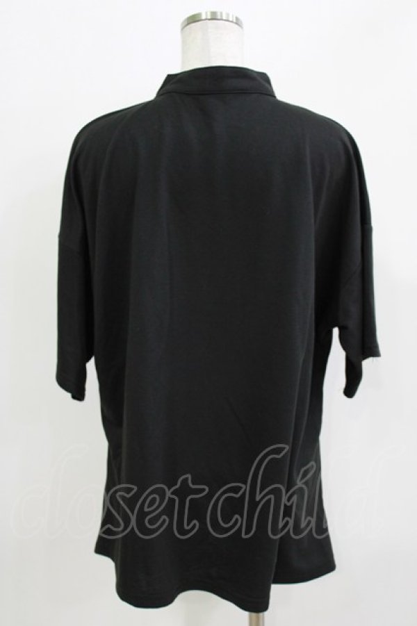 画像3: ACDC RAG / チャイナボタンTシャツ  黒×青 H-26-03-14-1058-PU-TO-KB-ZH (3)