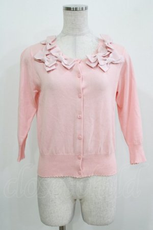 画像: Leur Getter / リボンカーディガン  ピンク H-26-03-14-1060-LU-TO-KB-ZH