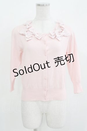 画像: Leur Getter / リボンカーディガン  ピンク H-26-03-14-1060-LU-TO-KB-ZH