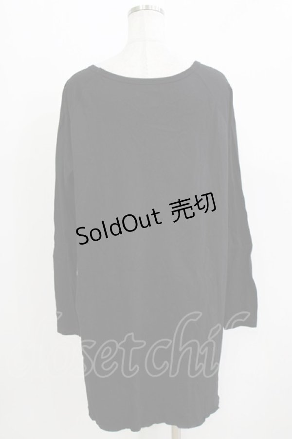 画像3: MINT NeKO / ペイントネコラグランカットワンピース  ブラック×ブラック H-26-03-14-1062-HN-OP-KB-ZH (3)