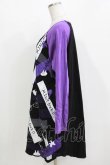 画像2: MINT NeKO / ペイントネコラグランカットワンピース  黒×紫 H-26-03-14-1064-HN-OP-KB-ZH (2)