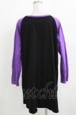 画像3: MINT NeKO / ペイントネコラグランカットワンピース  黒×紫 H-26-03-14-1064-HN-OP-KB-ZH (3)