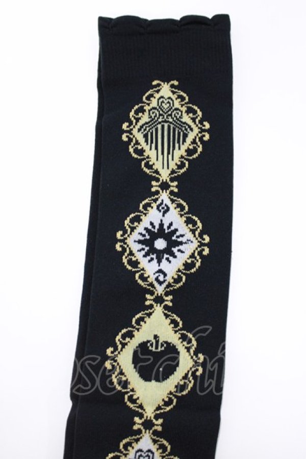 画像3: PUTUMAYO / 櫛と羅針盤とりんごのニーハイソックス  黒 H-26-03-14-1072-PT-ZA-AK-ZH (3)