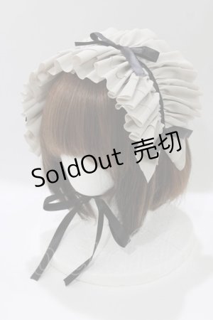 画像: MARBLE / リボンフリルヘッドドレス  グレー×ブラック H-26-03-14-1073-GO-AC-KB-ZH