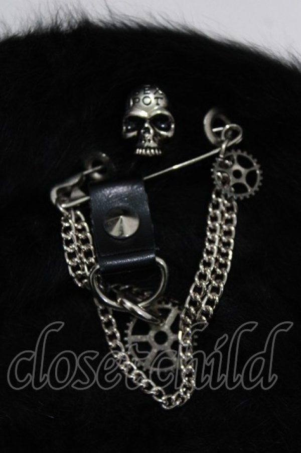 画像2: SEX POT ReVeNGe / チャーム付ファーベレー  ブラック H-26-03-14-1075-SP-AC-KB-ZH (2)