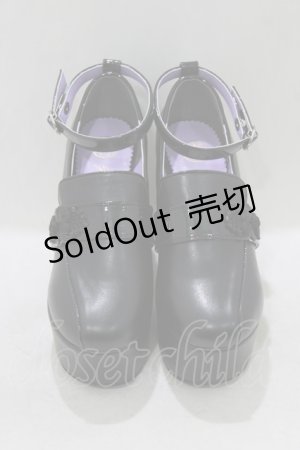 画像: YOSUKE / 厚底ローファー L ブラック H-26-03-14-1076-PU-SH-KB-ZH