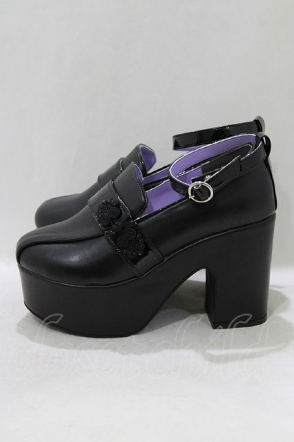 画像2: YOSUKE / 厚底ローファー L ブラック H-26-03-14-1076-PU-SH-KB-ZH (2)