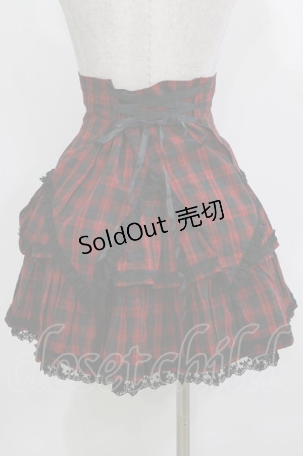 画像3: PUTUMAYO / タブリエ付スカート  赤×黒 H-26-03-14-1010-PT-TO-AK-ZH (3)