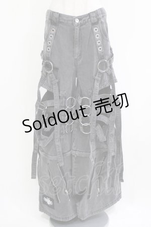 画像: HIDOLATRAL THEODOL / ボンテージデニムパンツ FREE グレー H-26-03-14-1017-0-PA-AK-ZH