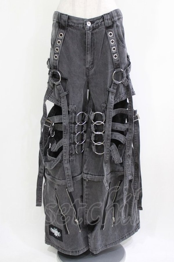 画像1: HIDOLATRAL THEODOL / ボンテージデニムパンツ FREE グレー H-26-03-14-1017-0-PA-AK-ZH (1)