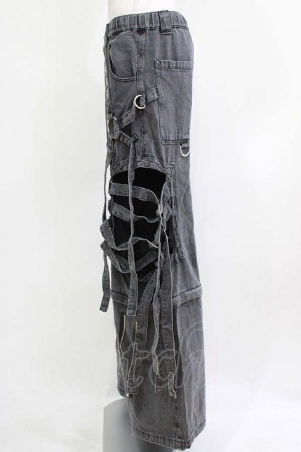 画像2: HIDOLATRAL THEODOL / ボンテージデニムパンツ FREE グレー H-26-03-14-1017-0-PA-AK-ZH (2)