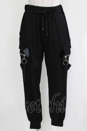 画像: ALGONQUINS / ZIPポケット付パンツ  ブラック H-26-03-14-1018-AL-PA-KB-ZH